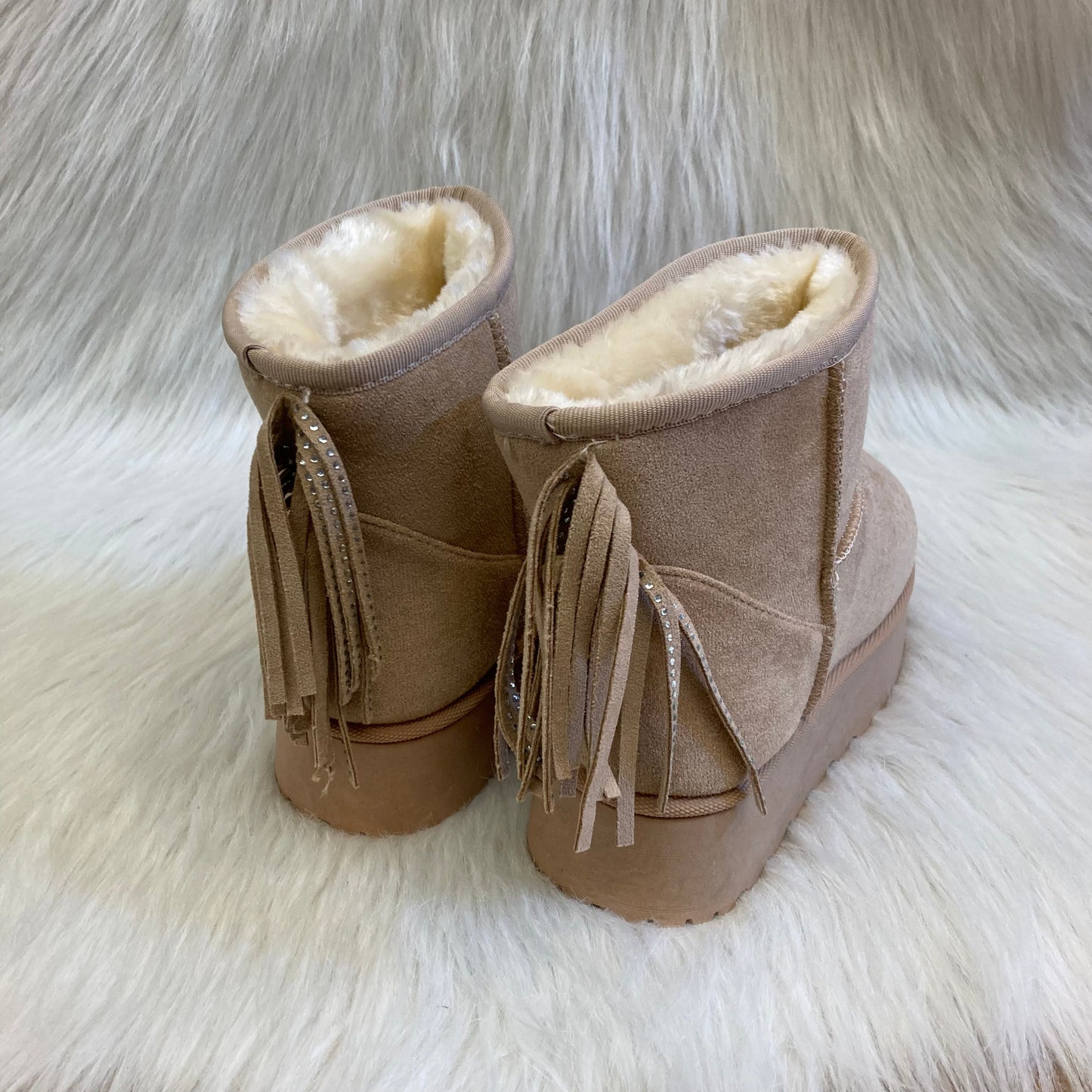 Boots Franges beige