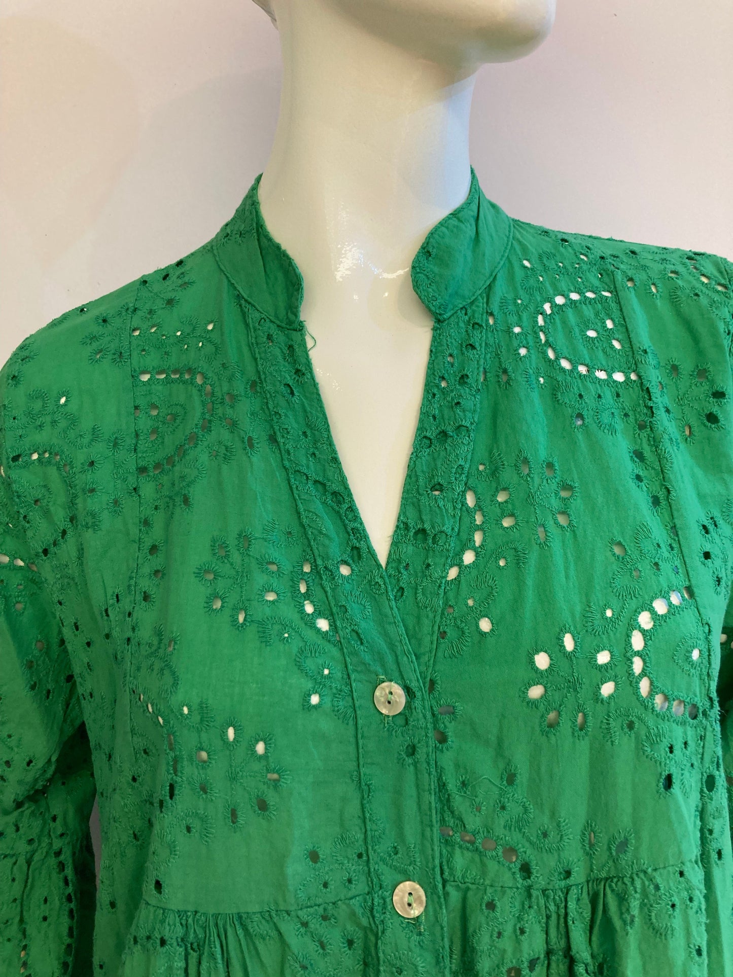 Embroidered Dress groen