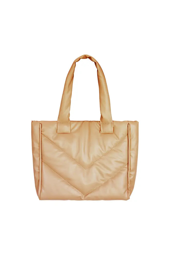 PU Leather Shopper Camel