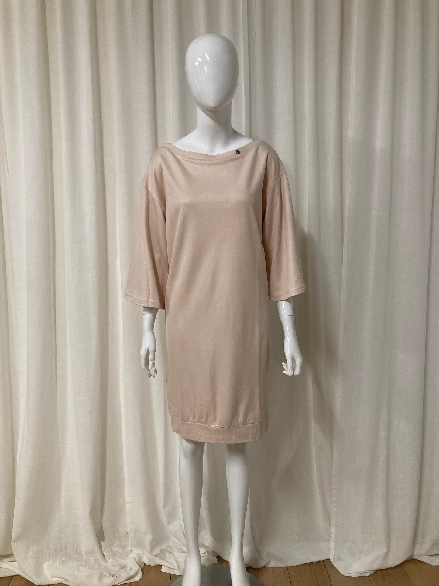 T-shirt dress with shiny coating Off-white