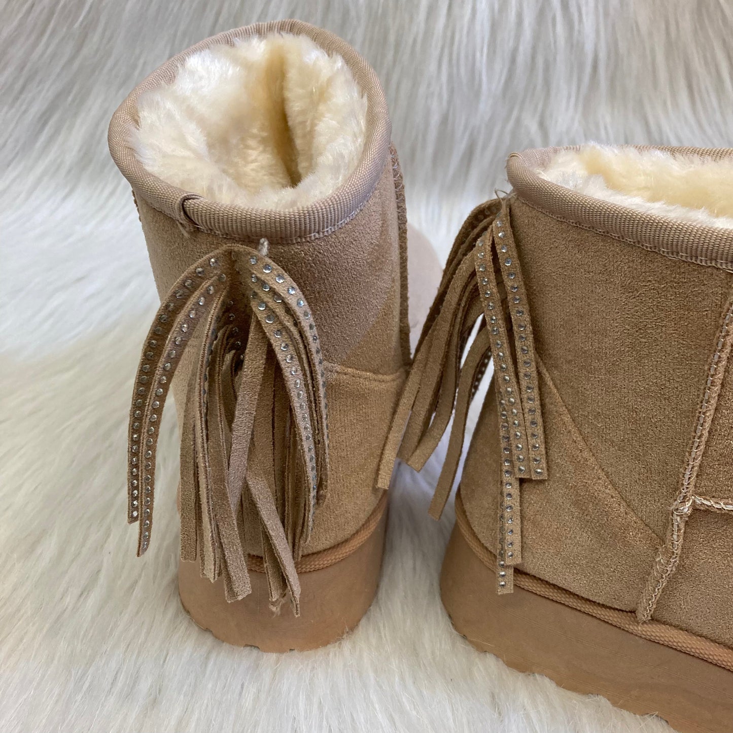 Boots Franges beige