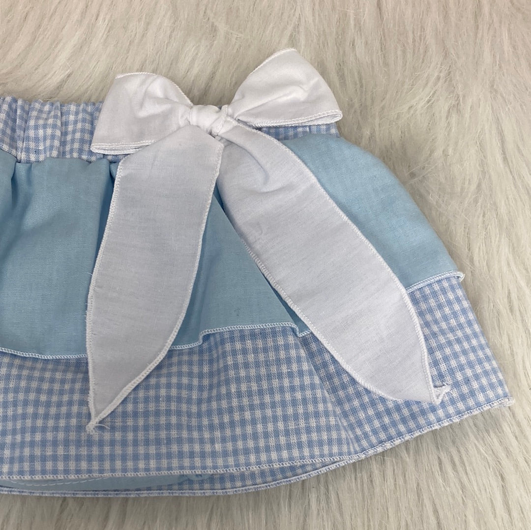 Bloomer Vichy blauw/ lichtblauw