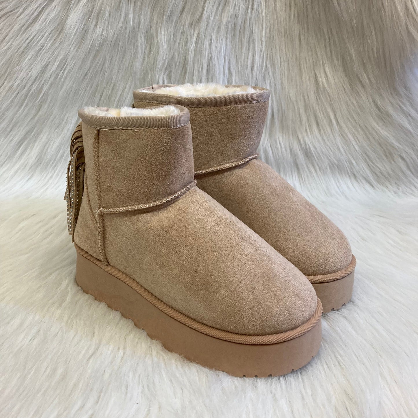 Boots Franges beige