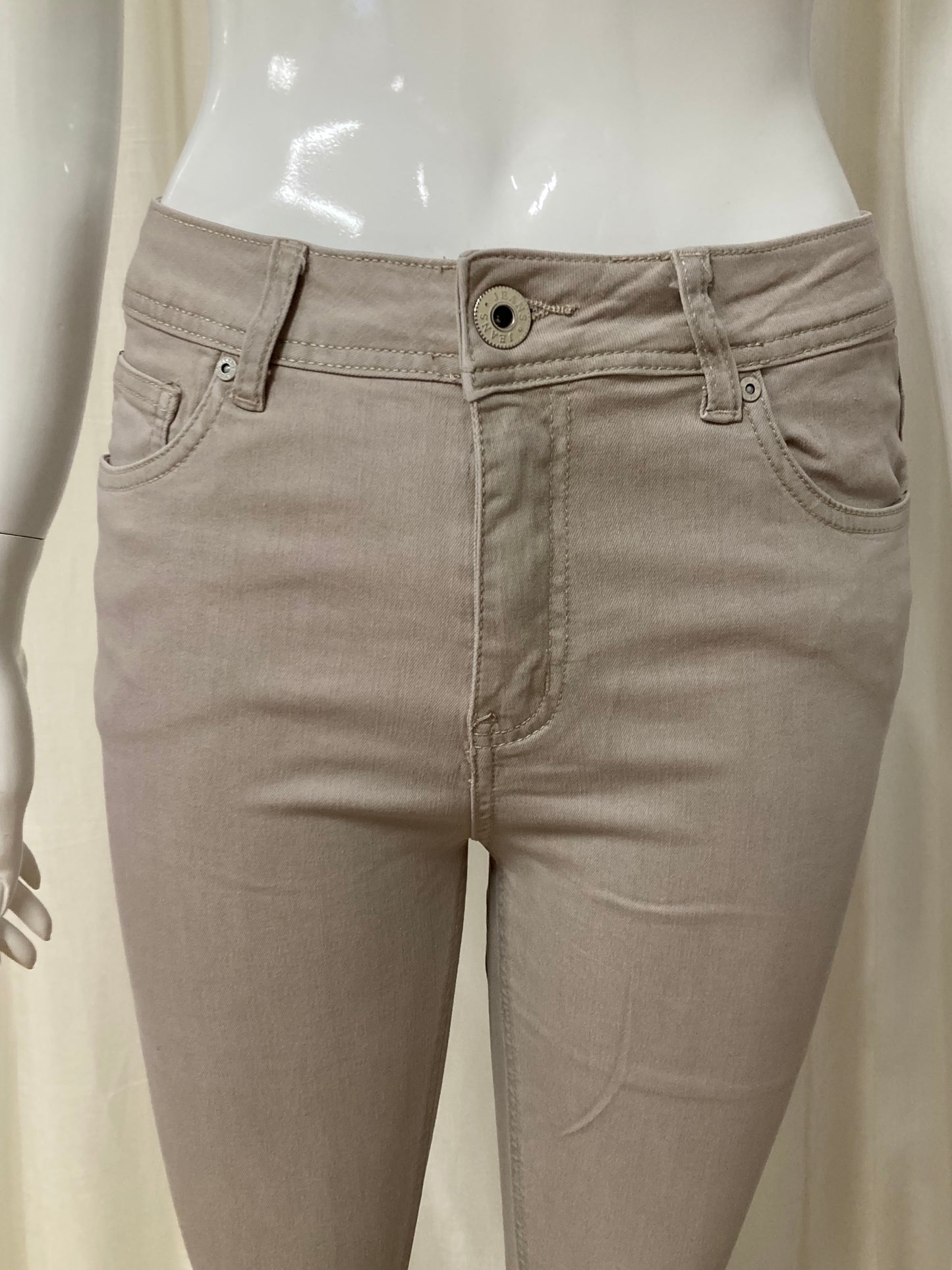 Skinny light beige jeans