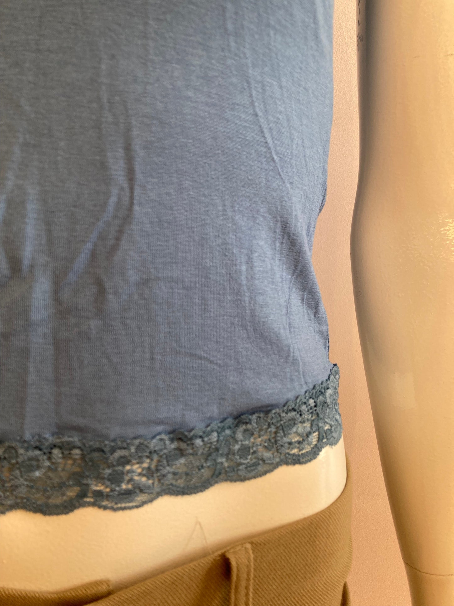 Tank top lace jeans blue