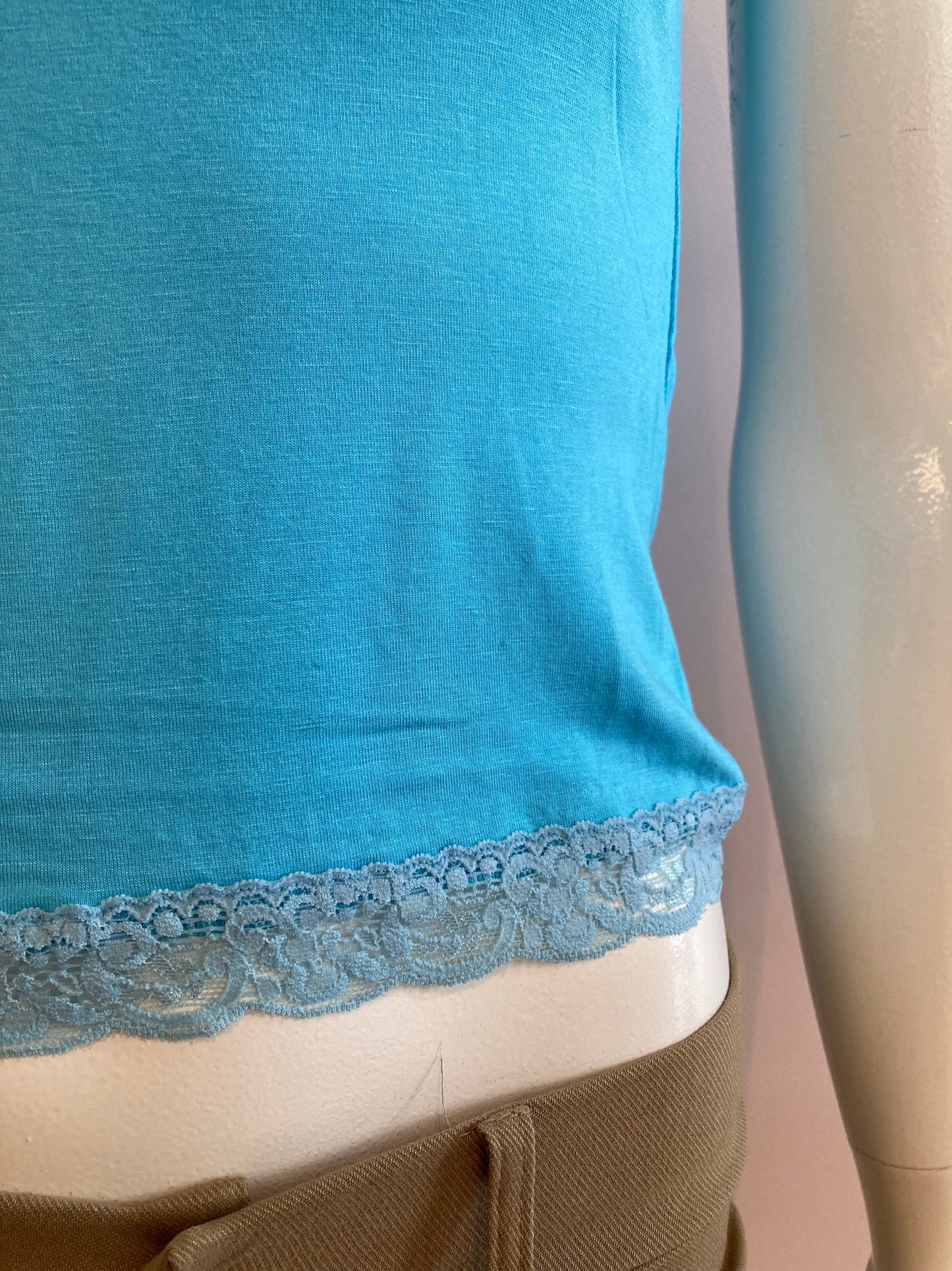 Tank top lace turquoise