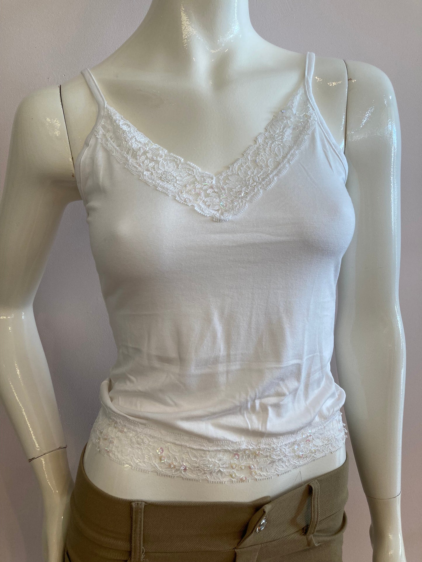 Tank top lace white