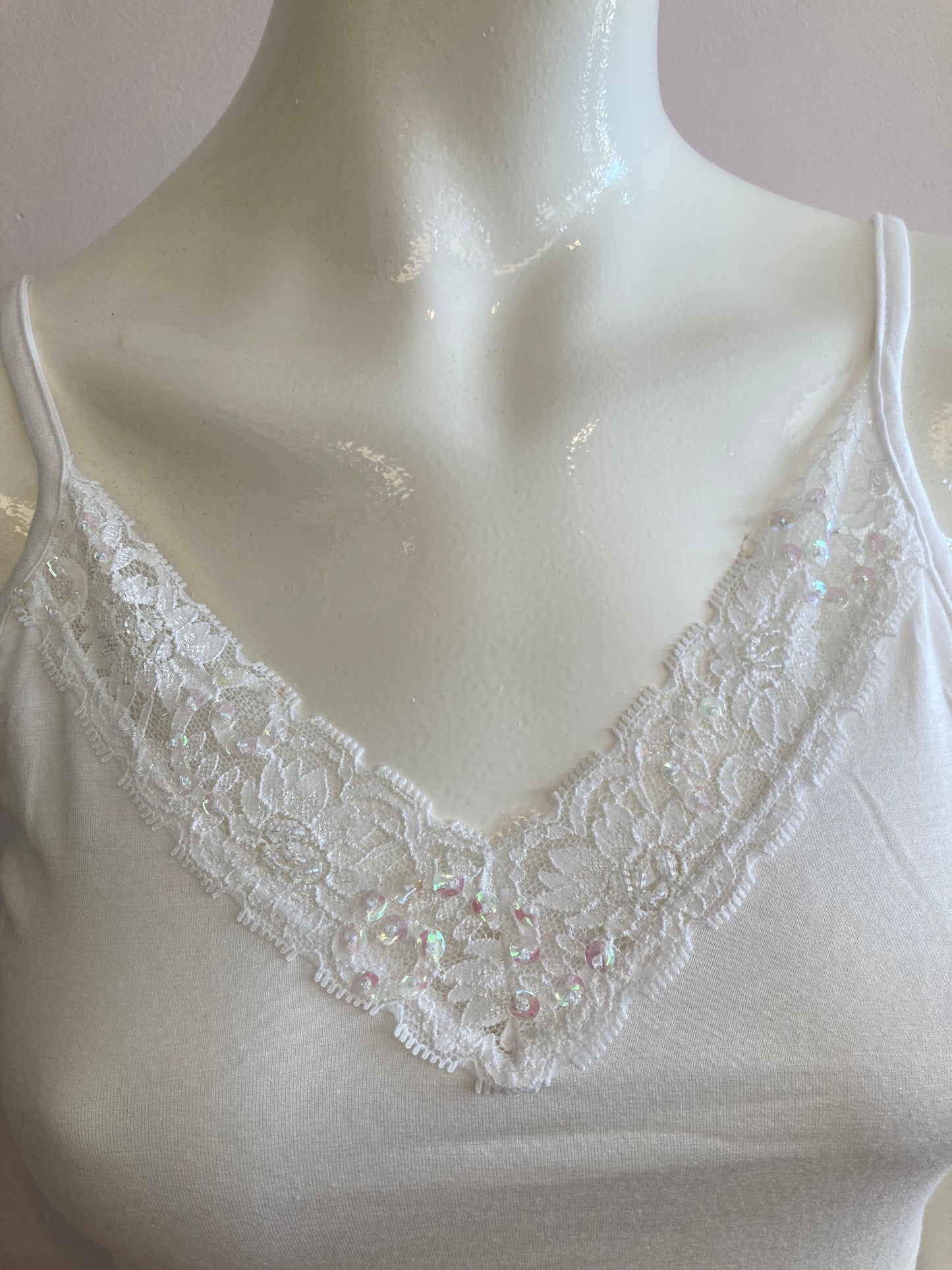 Tank top lace white