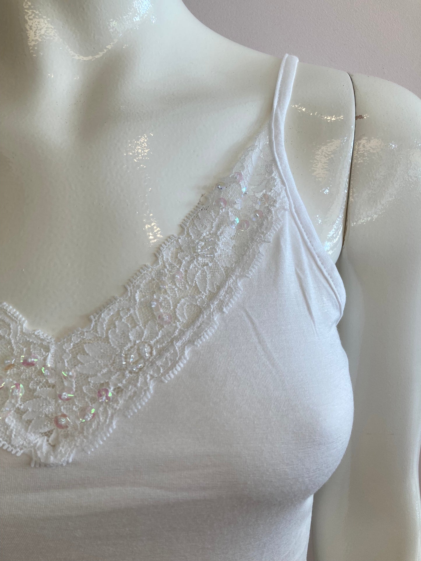 Tank top lace white