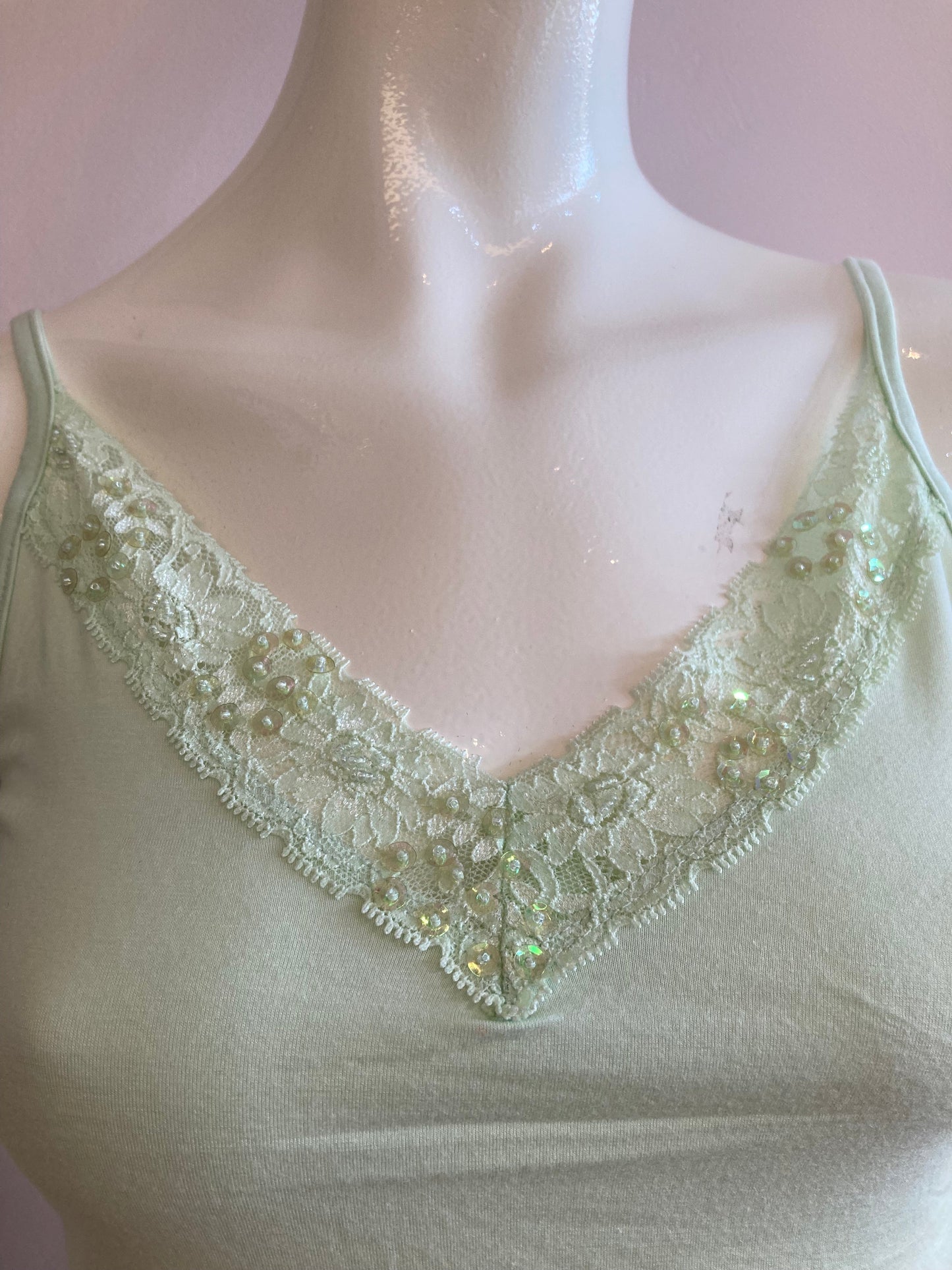 Tank top lace light green