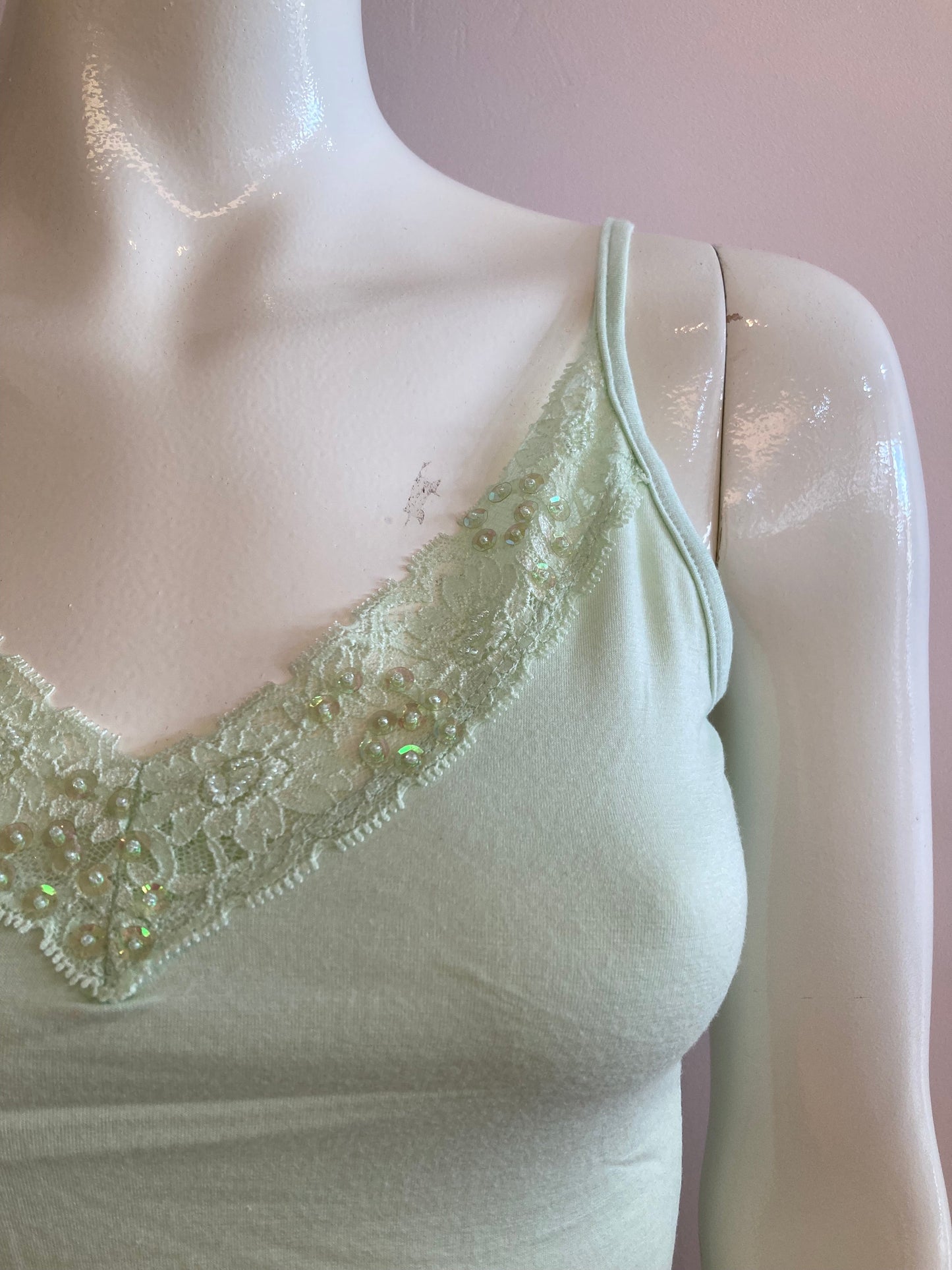 Tank top lace light green