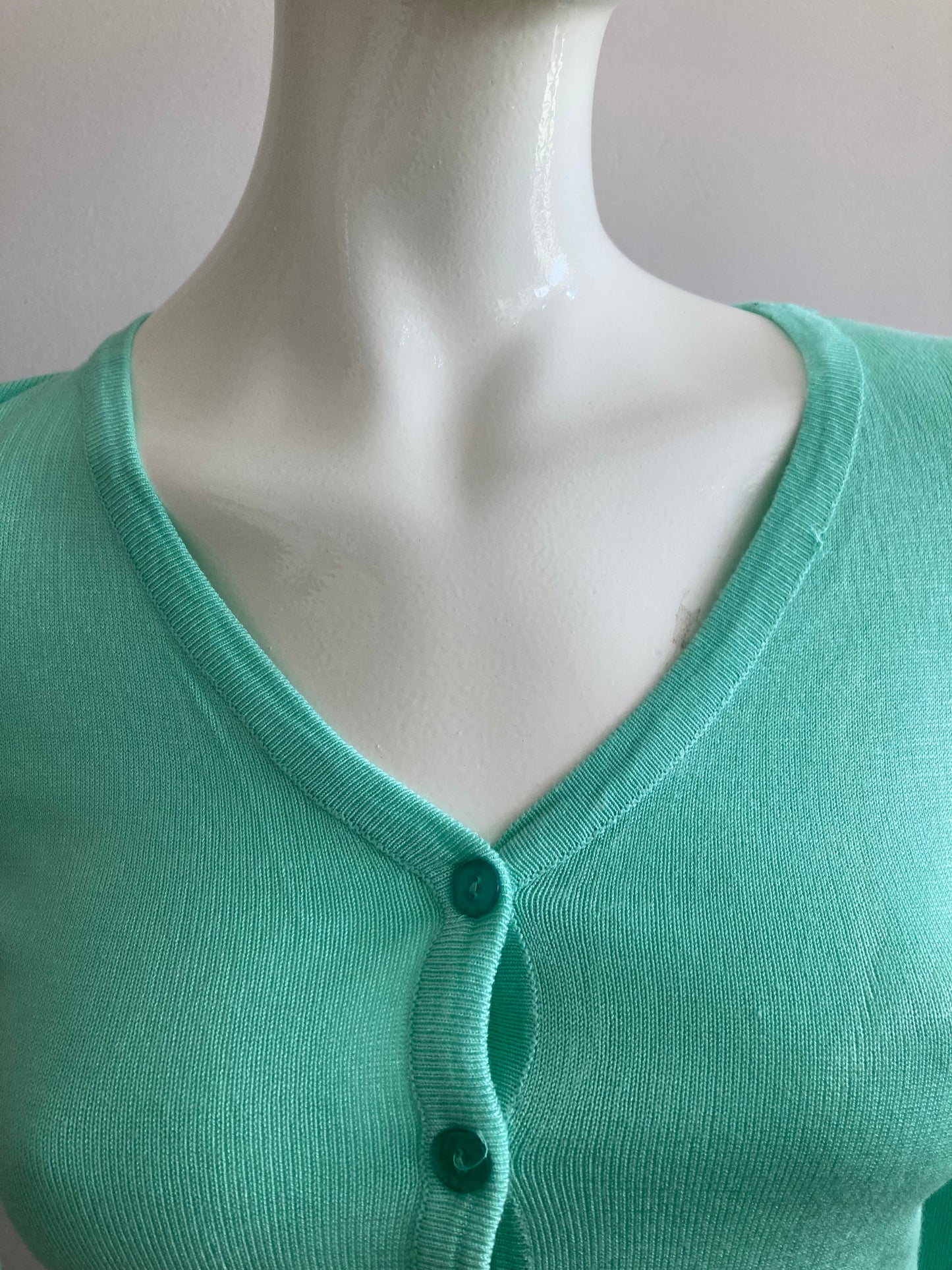 Very stretchy and very soft mint knit cardigan