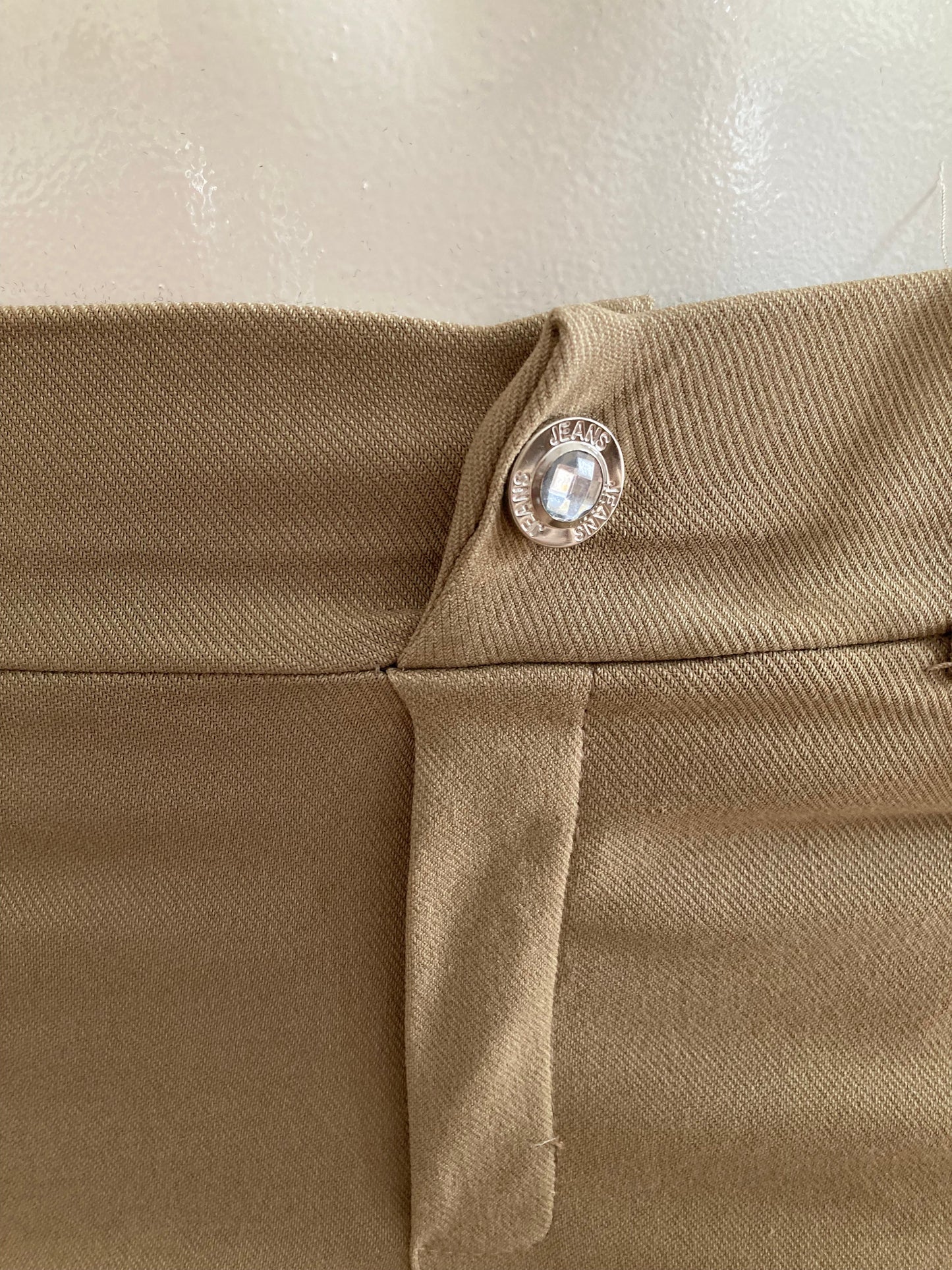 Taupe skinny pants in very stretchy stretch with pockets