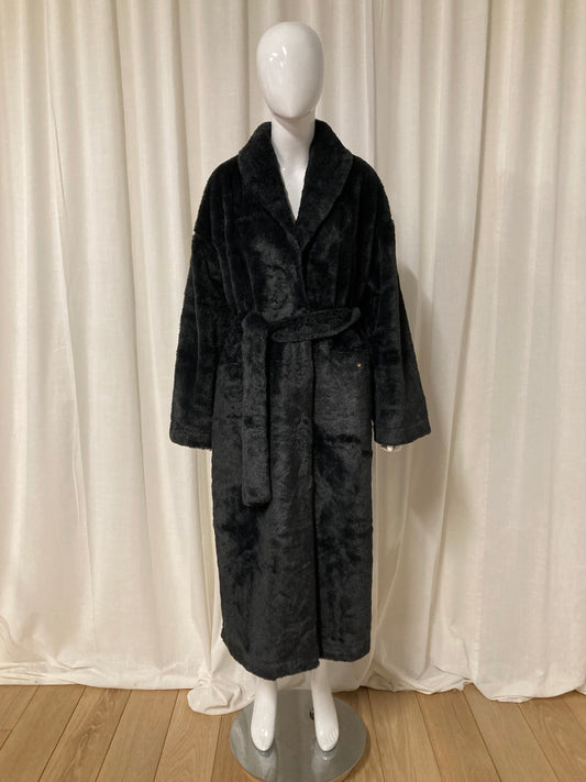 Women dressing gown antraciet