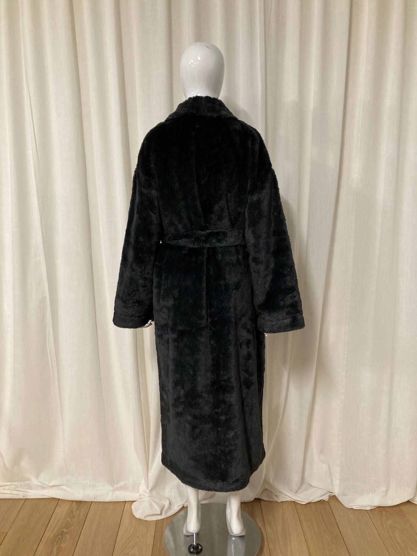 Women dressing gown antraciet