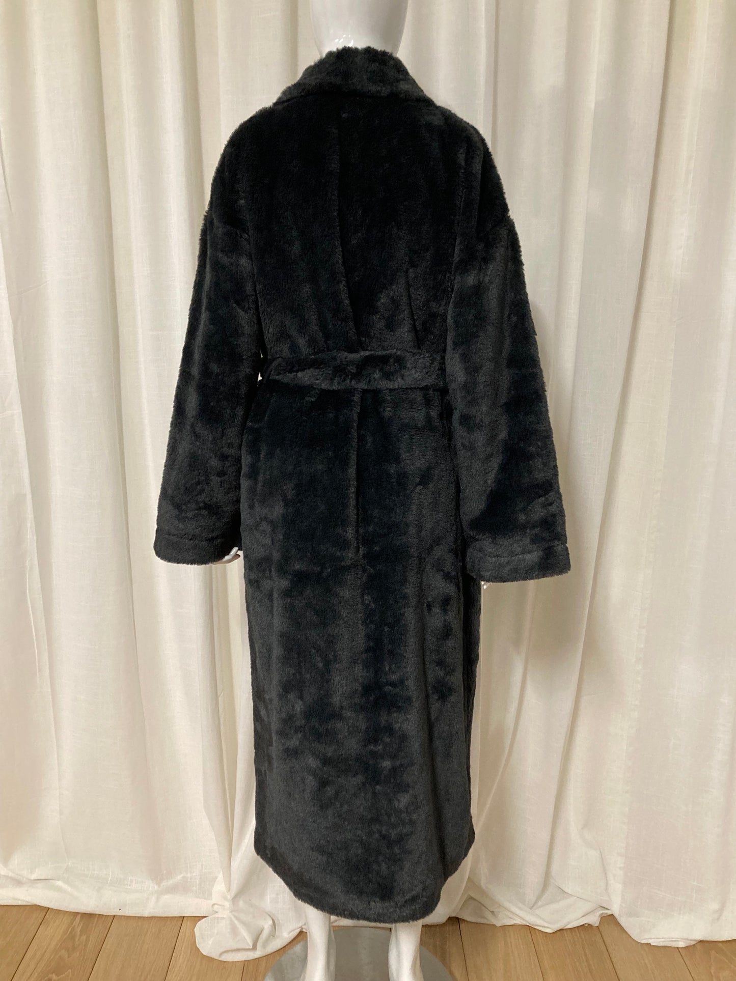 Women dressing gown antraciet