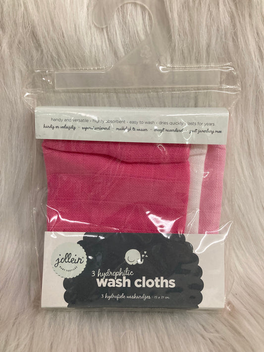 Hydrofiel washandje fushia/wit/roze