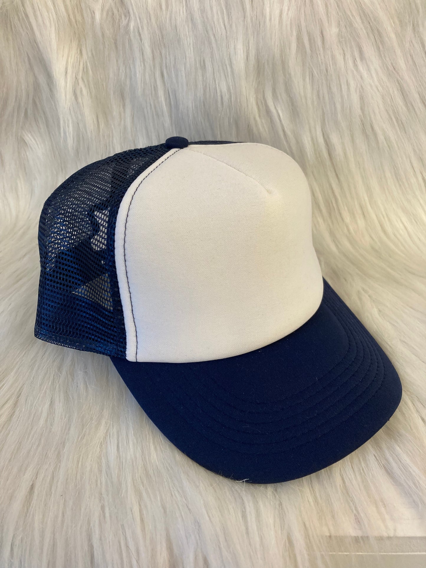 Truckercap marine blauw