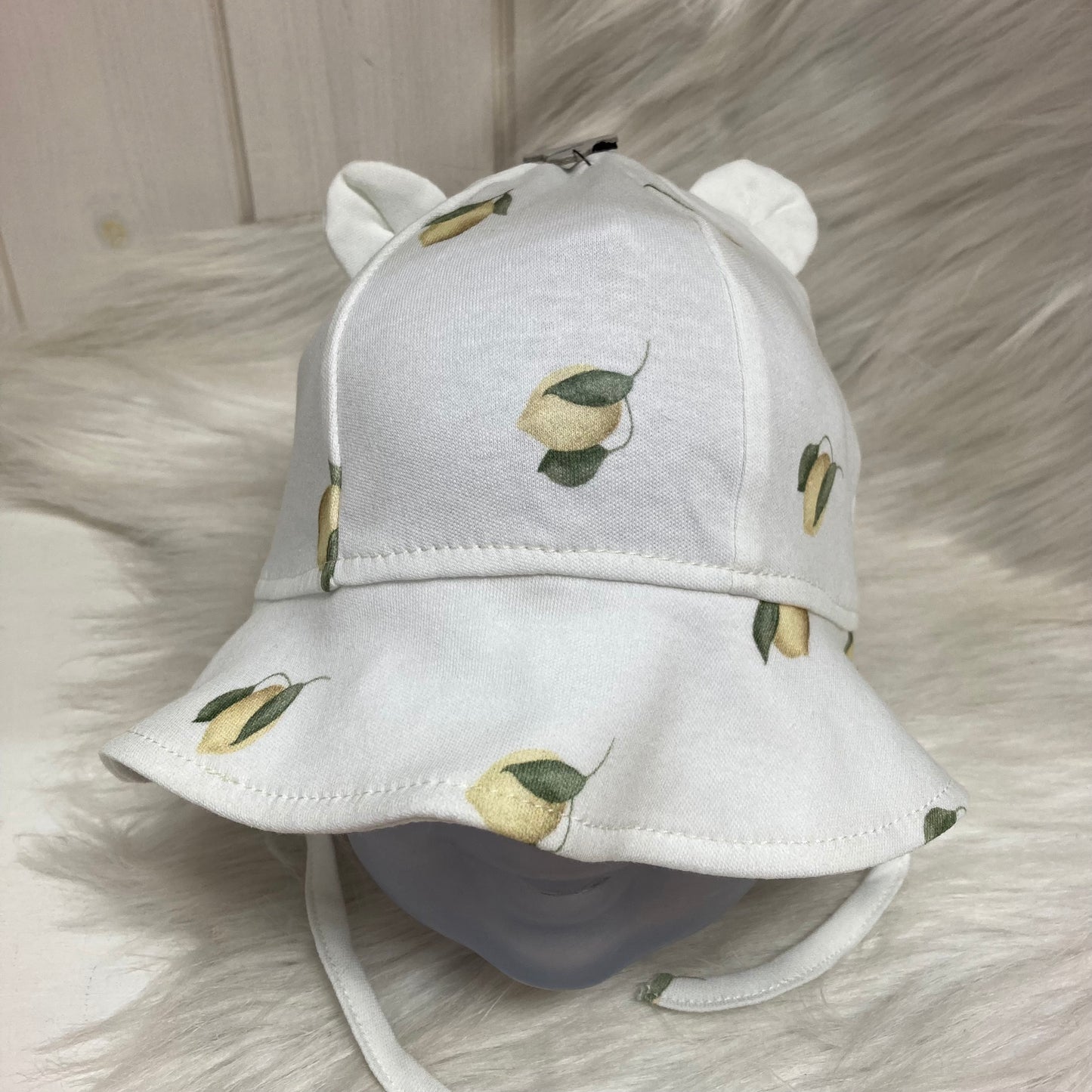 Sun Hat Lemon with teddy ears