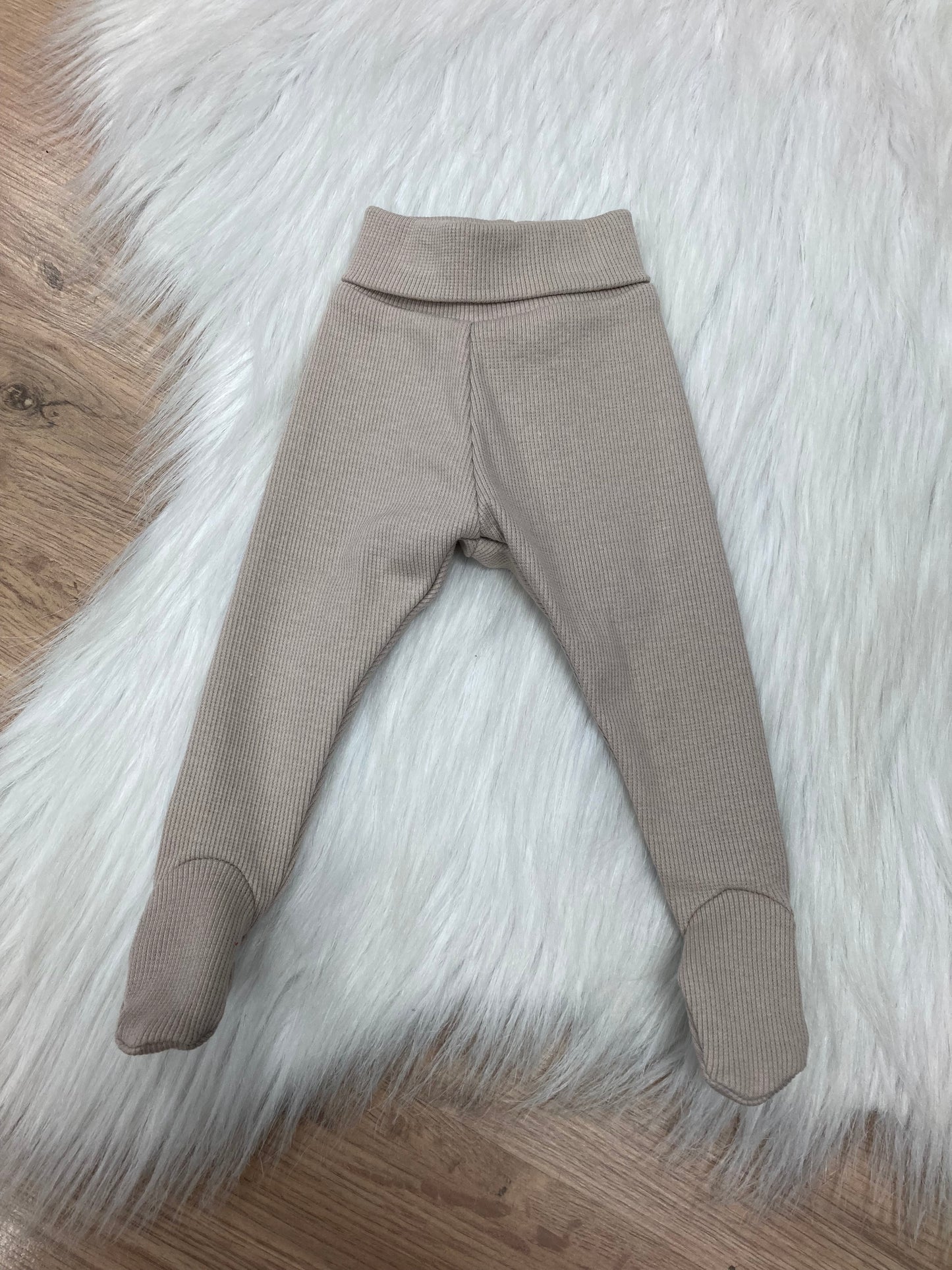 Baby Leggings with Feet warm gray