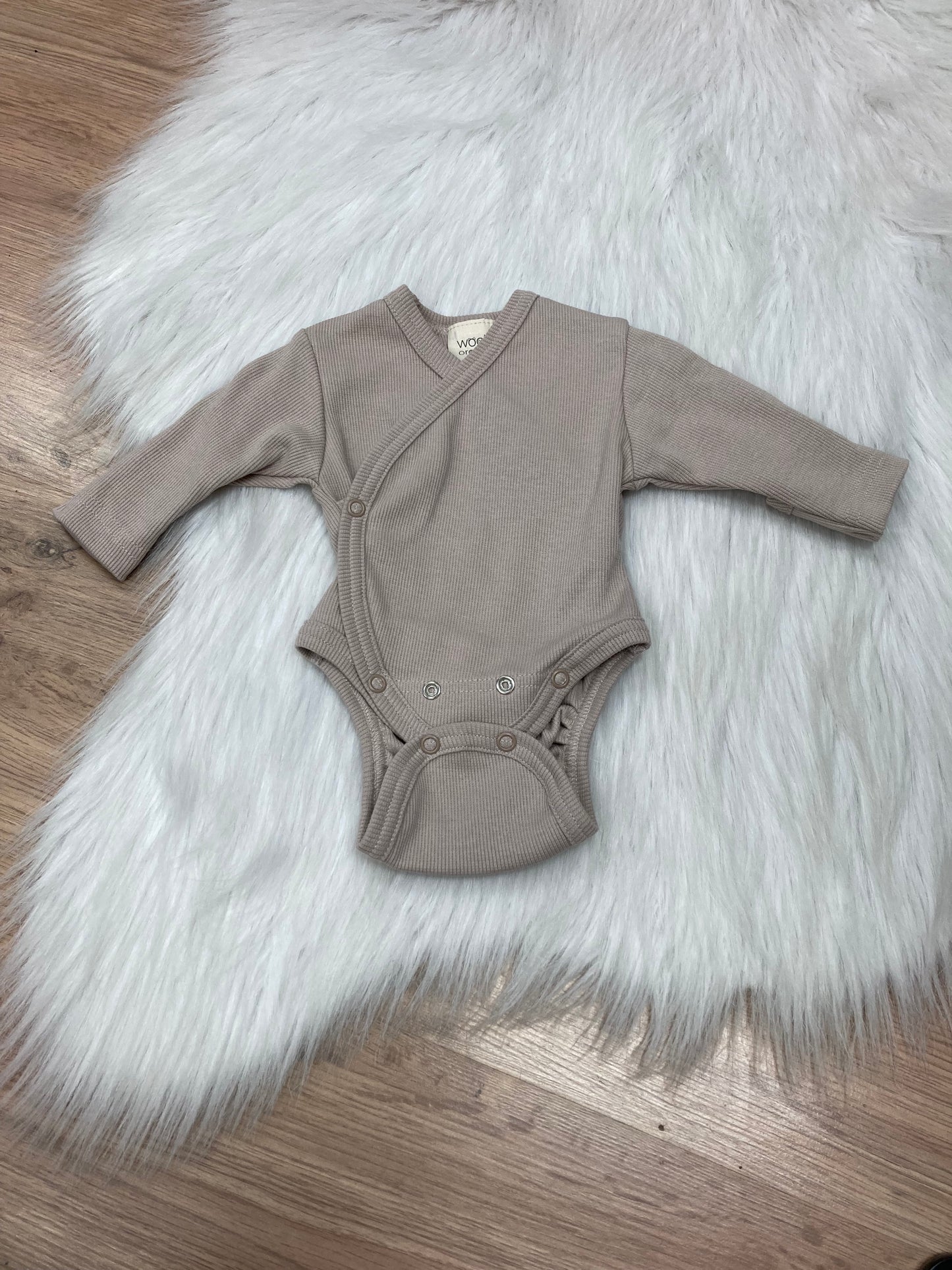 Longsleeve body wrap bodysuit taupe