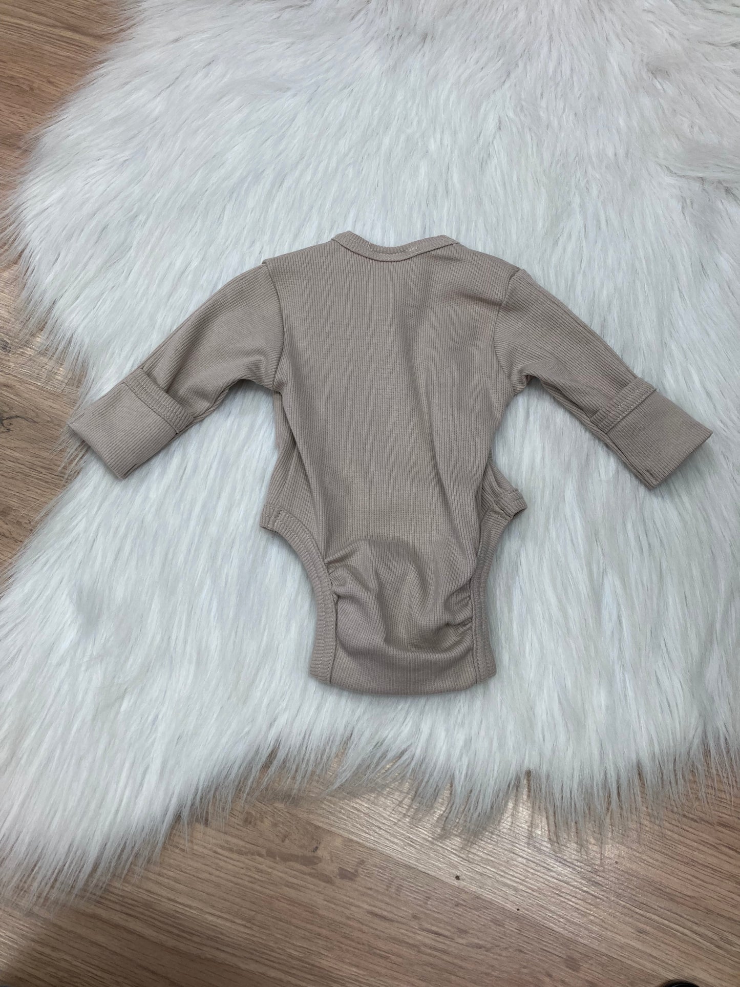 Longsleeve body wrap bodysuit taupe