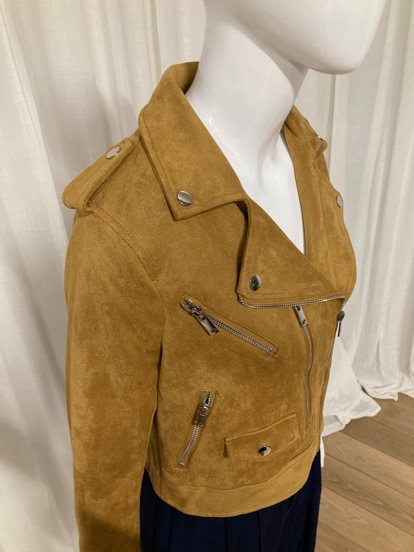 Suede biker jacket