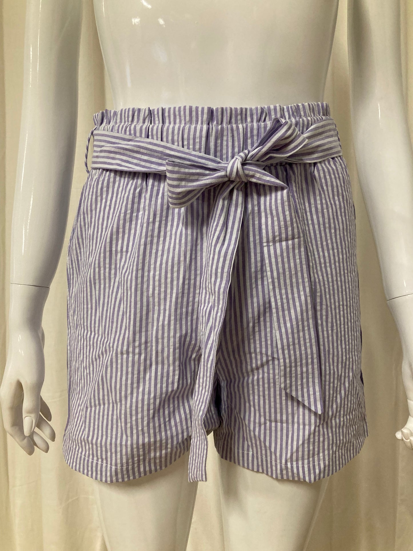 Short lila stripe C169