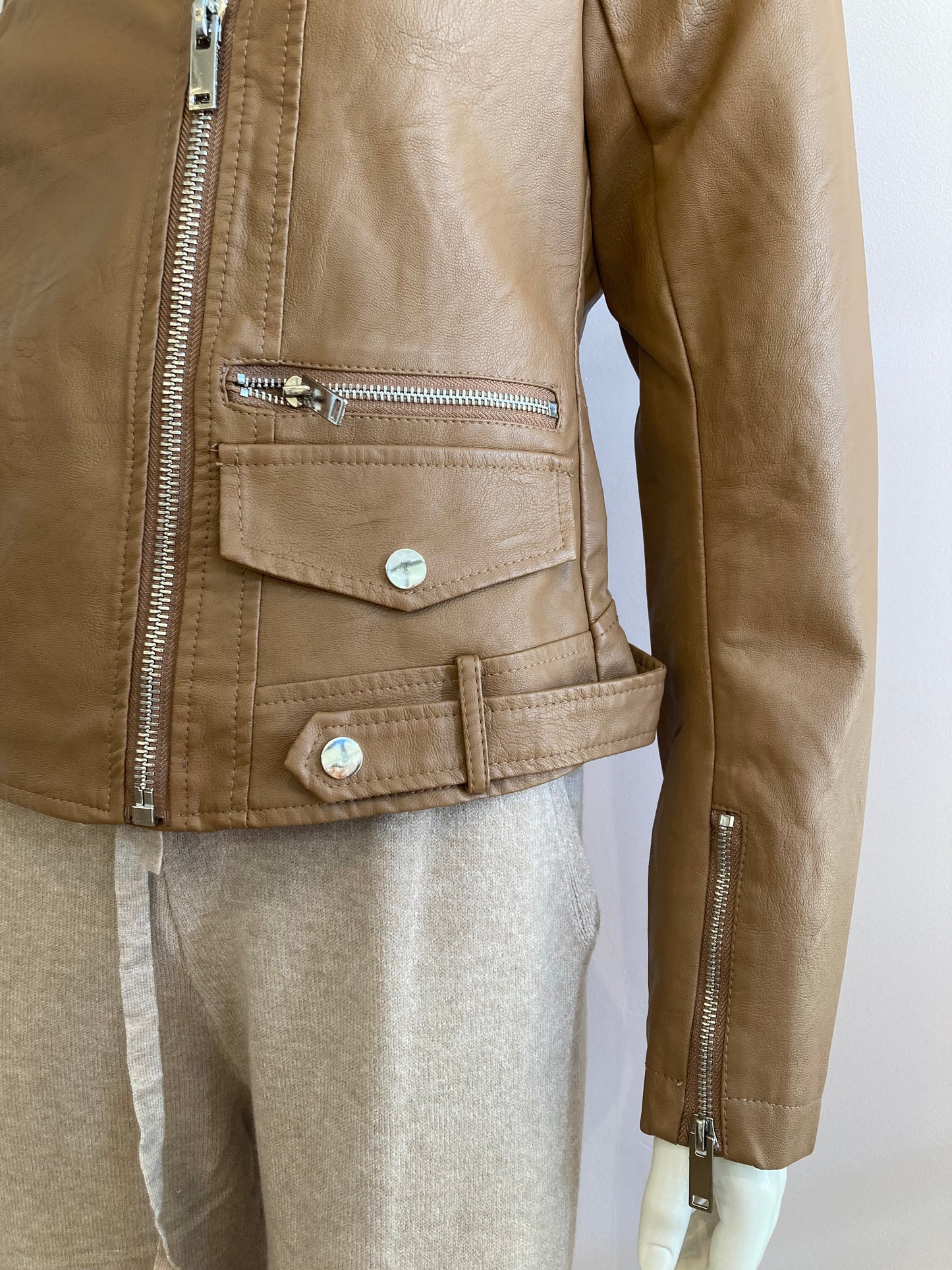 Biker jacket Camel