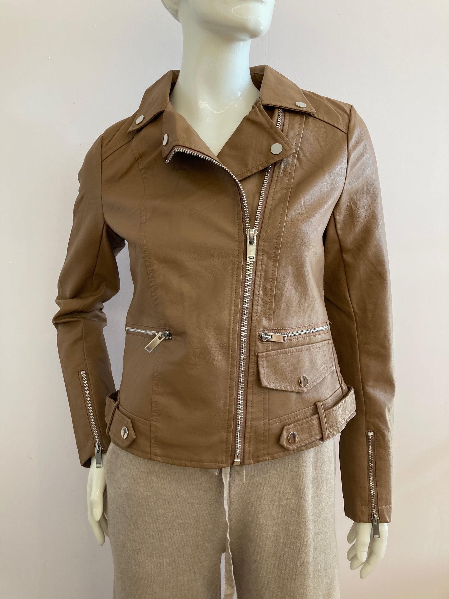 Biker jacket Camel