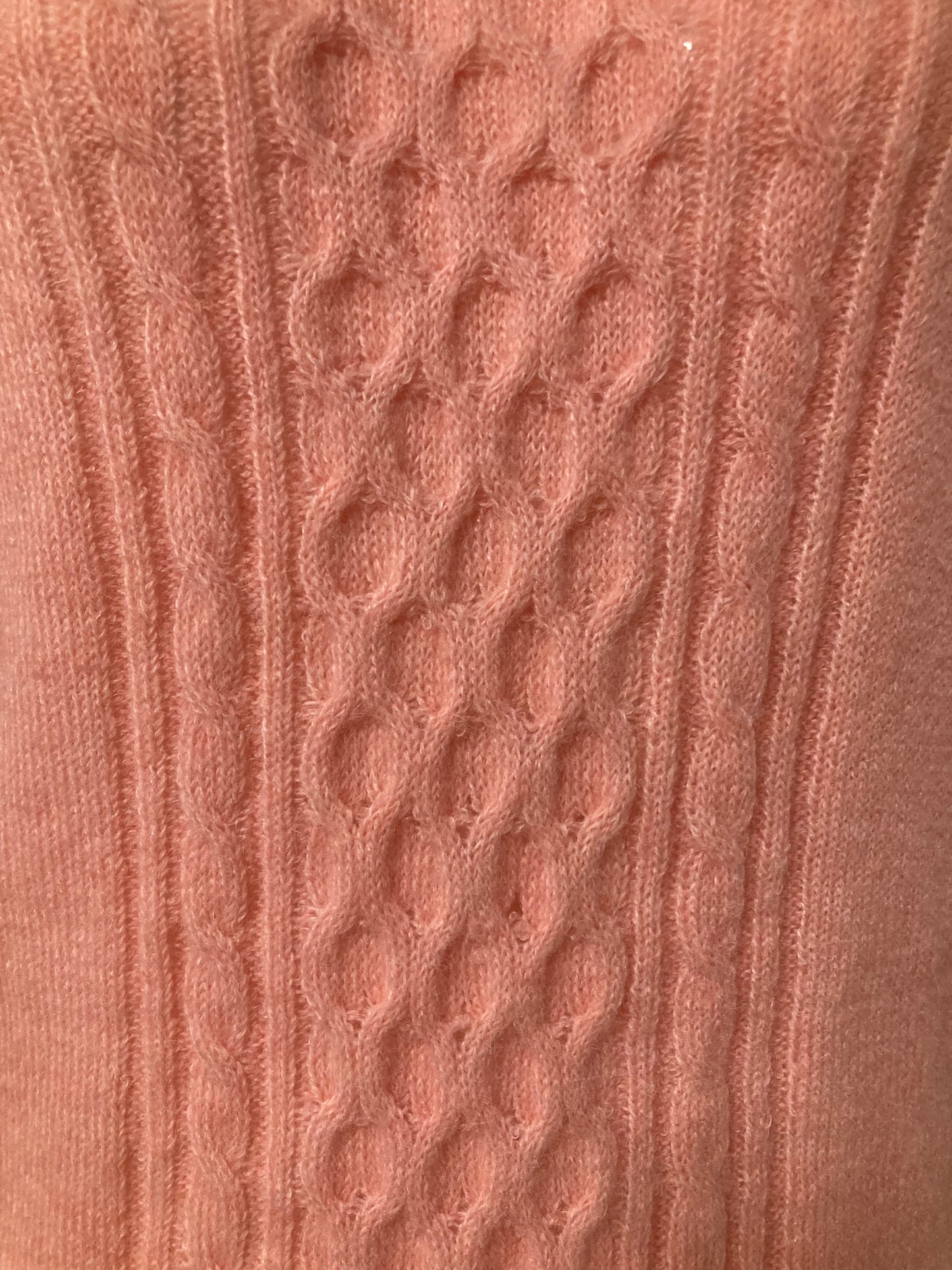 Cable knit sweater dress roze