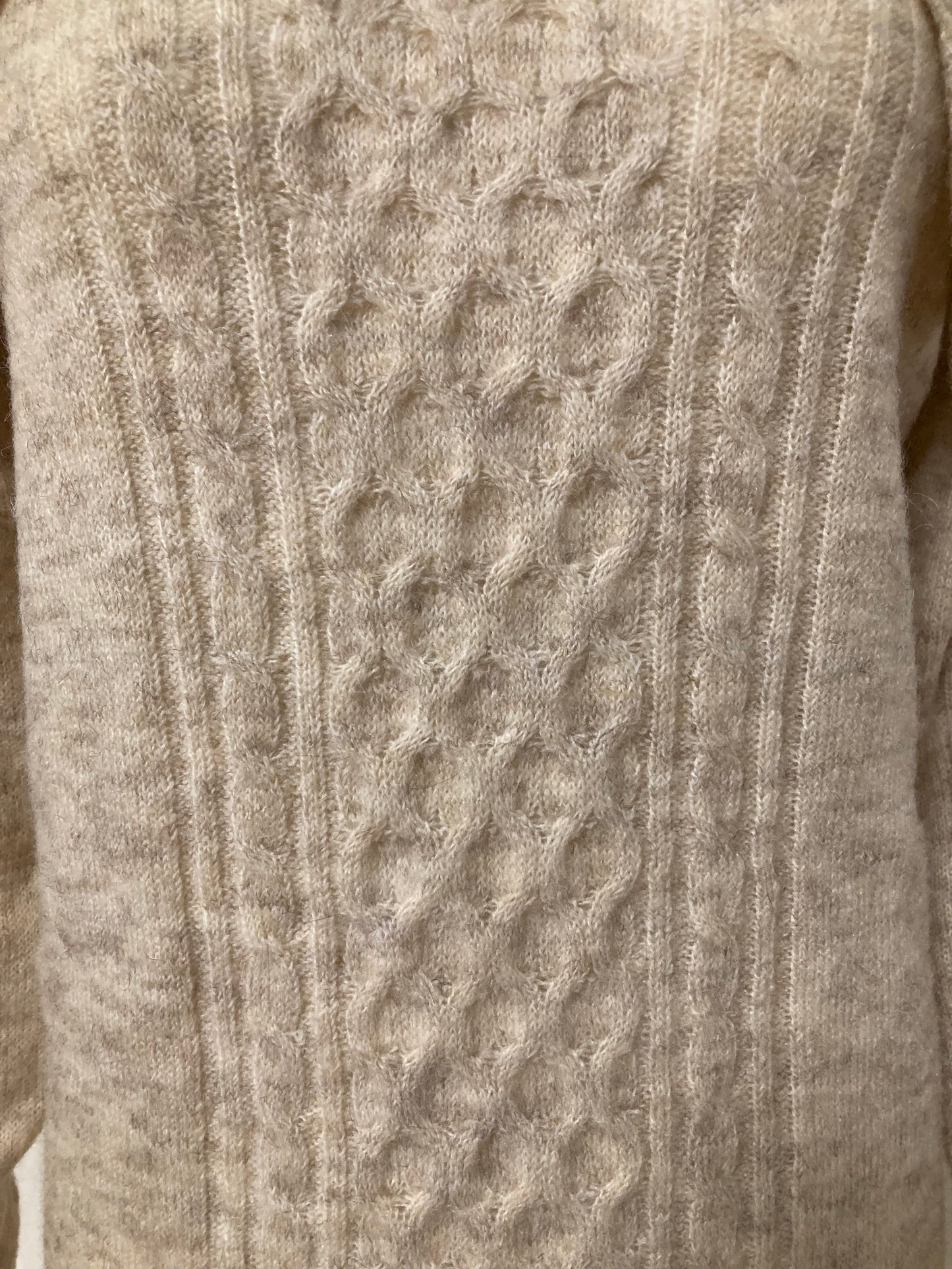 Cable knit sweater dress Beige