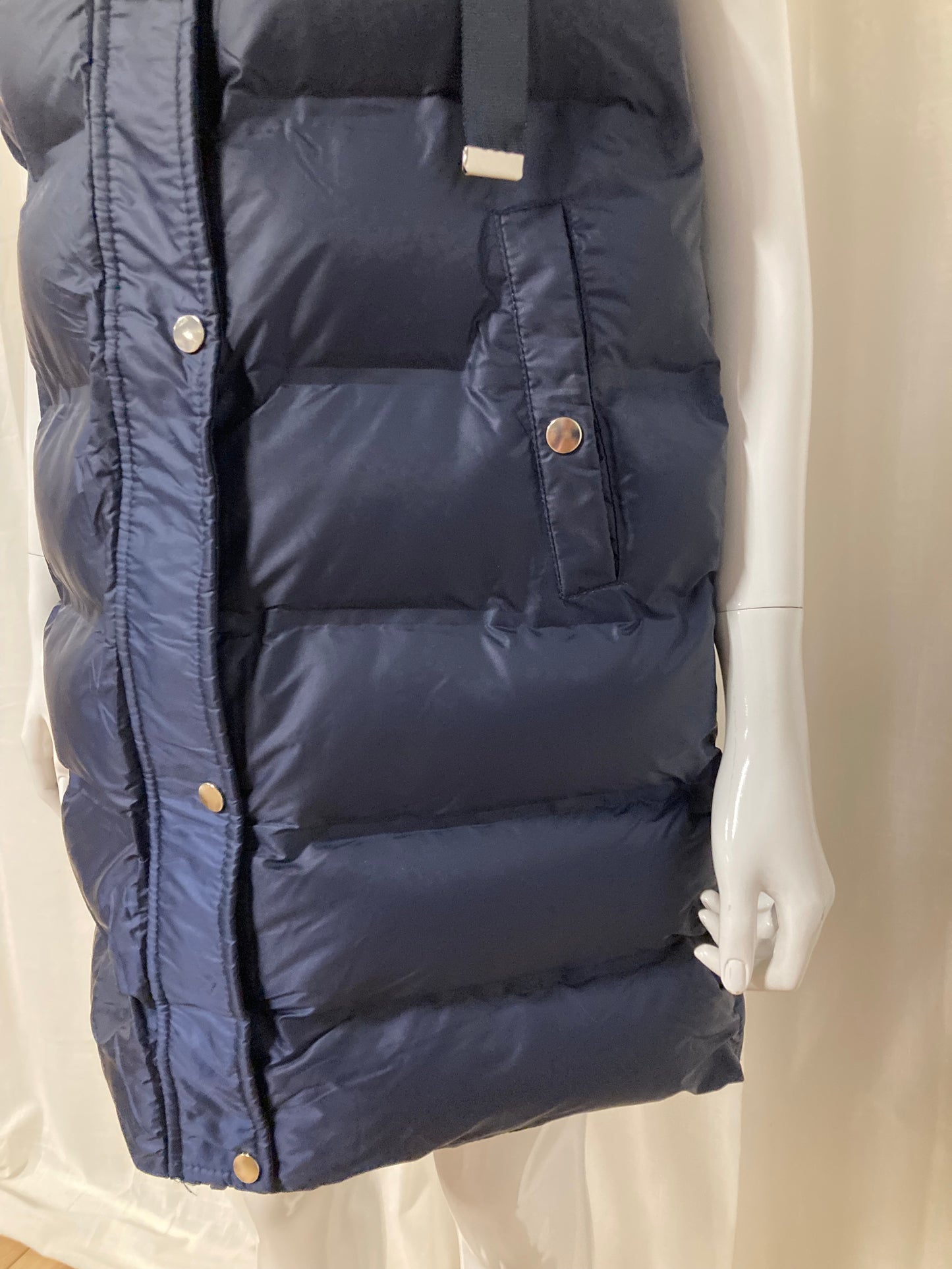 Sleeveless puffer jacket with hood Marine Blauw