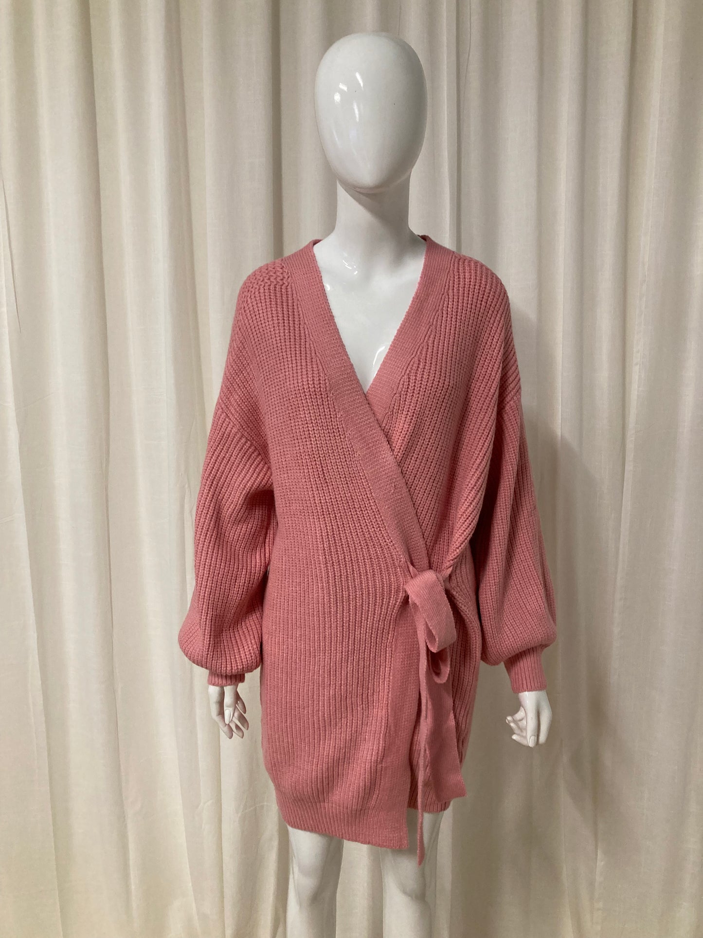 Cardigan Wrapped Long Pink One size