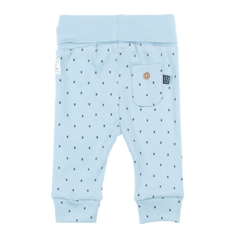 Broek AOP - Mini Person blauw