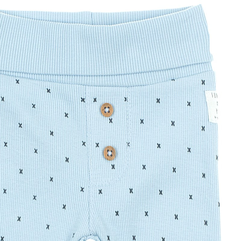 Broek AOP - Mini Person blauw