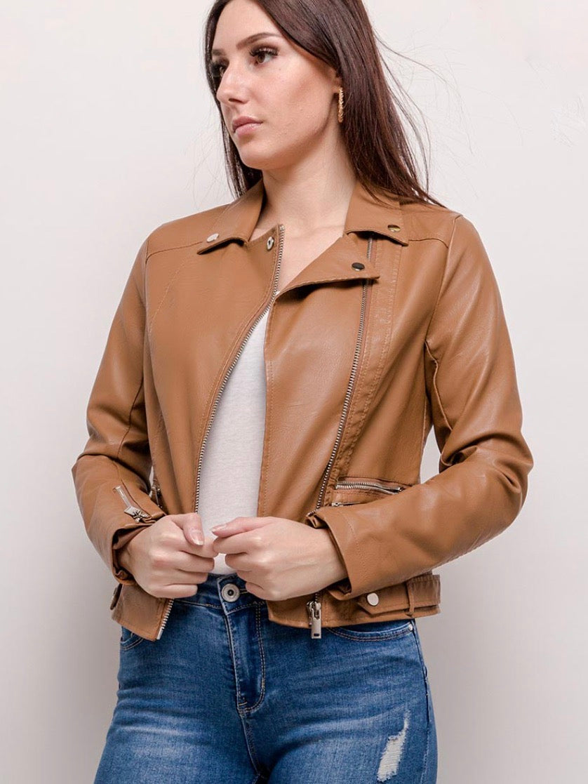 Biker jacket Camel