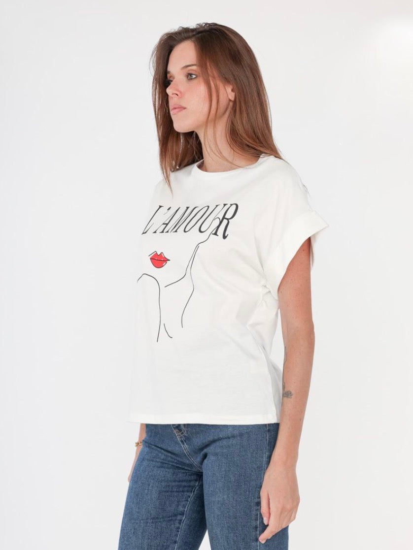 T-shirt with pattern Amour