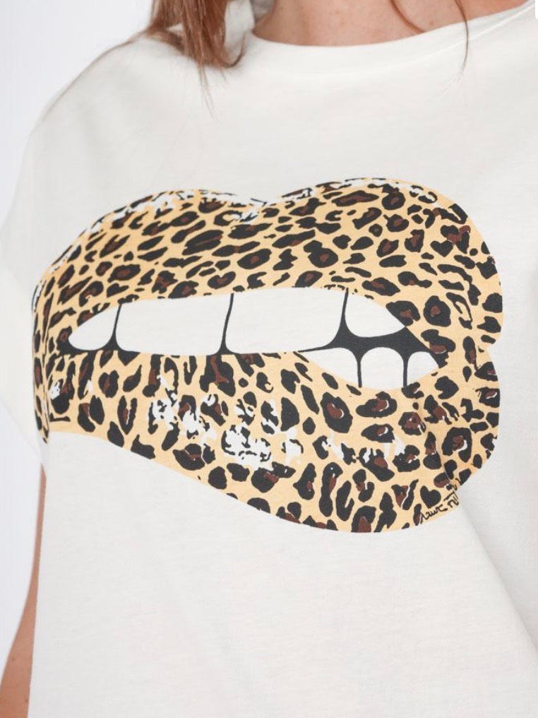 T-shirt with panter lips