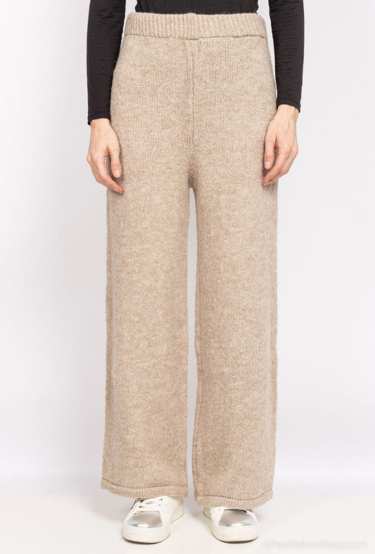 Plain oversized trousers beige