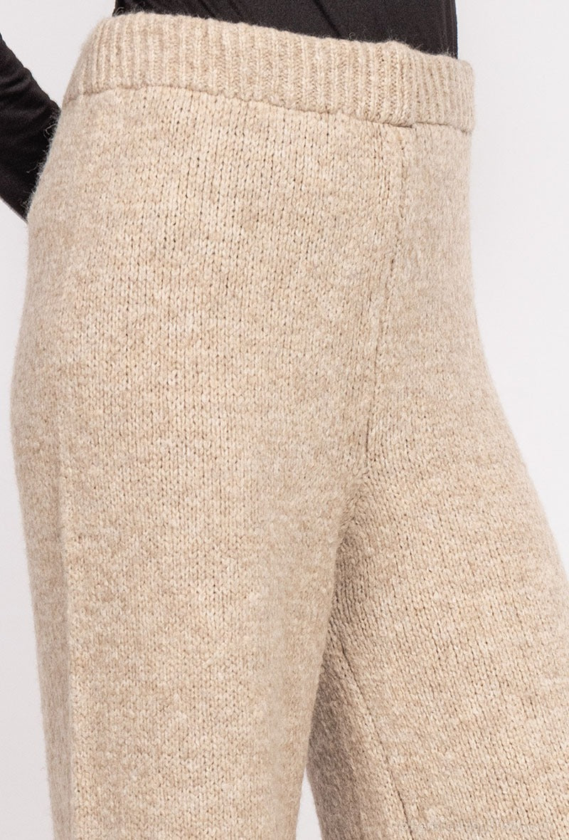 Plain oversized trousers beige