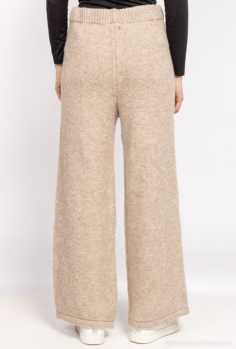 Plain oversized trousers beige