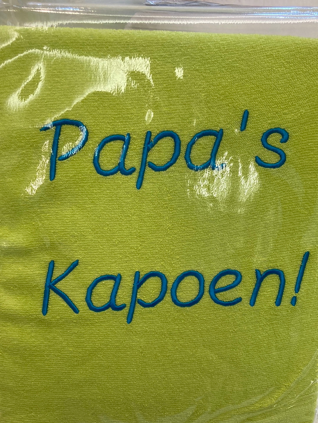 Verzorgingshoes groen papa’s kapoen!