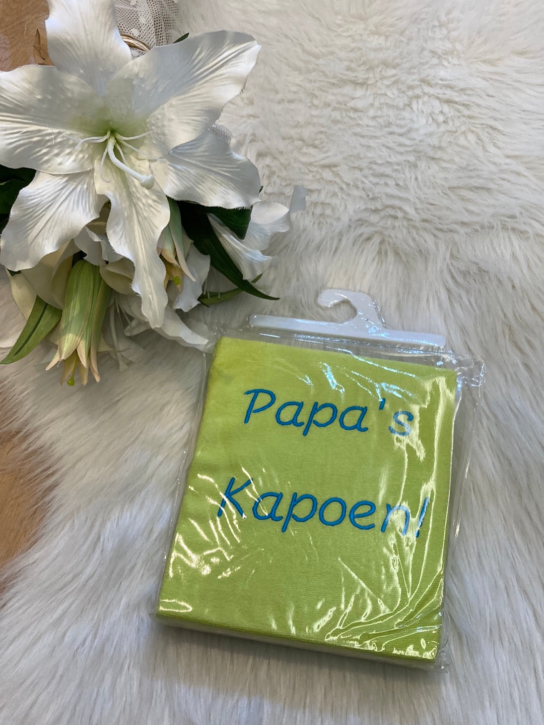 Verzorgingshoes groen papa’s kapoen!