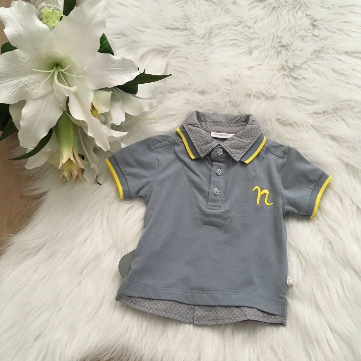 Smart boy polo blue gris