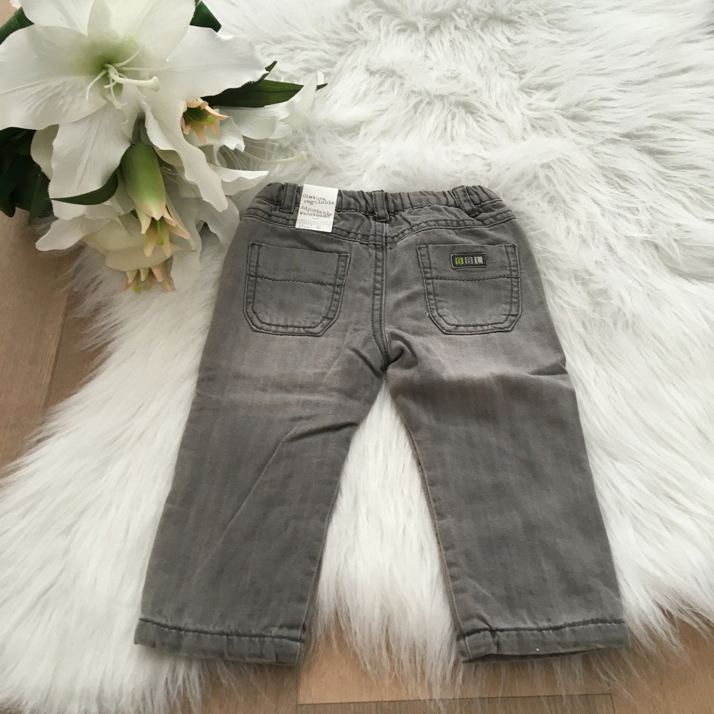 Grey denim trousers