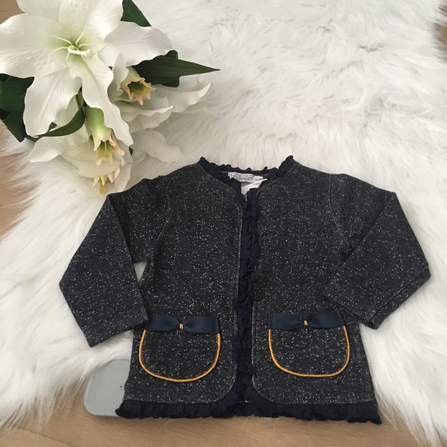 Babyjasje black pockets navy