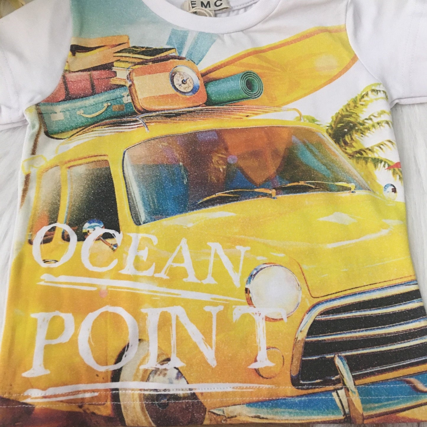 T-shirt Yellow Car