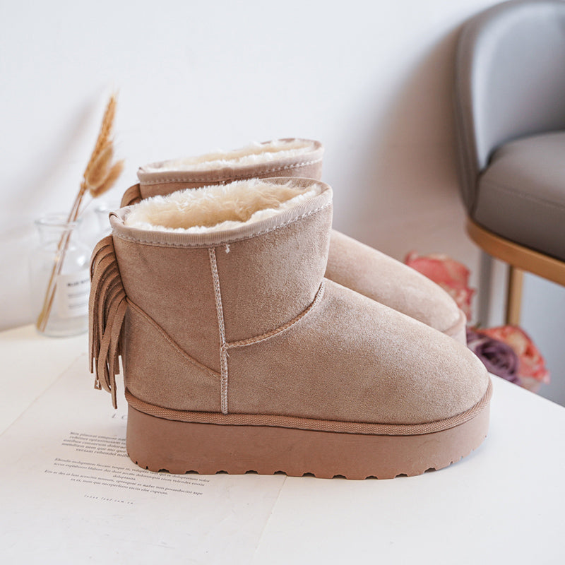 Boots Franges beige