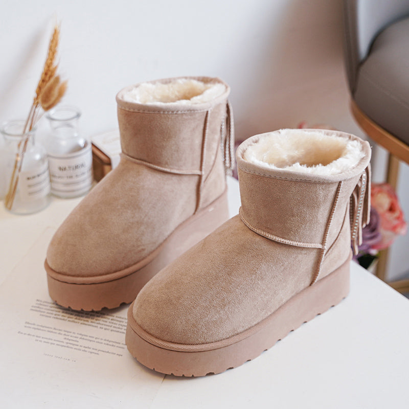 Boots Franges beige